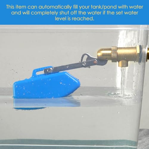 2 Pack Brass Float Valve 1/2 Inch, Livestock Water Tank Float Valve Switch Brass Float Ball Valve Shut Off Pool Auto Fill Valve for Automatic Waterer - style: 1/2 Inch