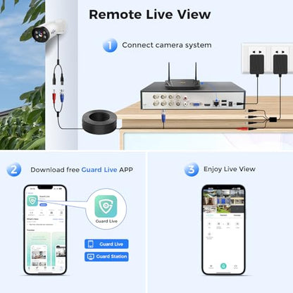 Hiseeu 4K Wired Security Camera System Outdoor with Audio,Smart Dual Light,AI Human/Vehicle Detection,1TB HDD,4K Surveillance DVR Kit 8CH,4X8MP Home CCTV Cameras,Smart Playback,100ft Night Vision - color: White 4 CH