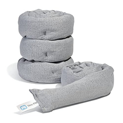 PIG Dryer-Safe Reusable Water Absorbent Sock | 4 Pack | 3" W x 38" L | Absorbs Up to 34 oz per Sock | Gray | PM50673 - color: Gray, style: 4-Pack