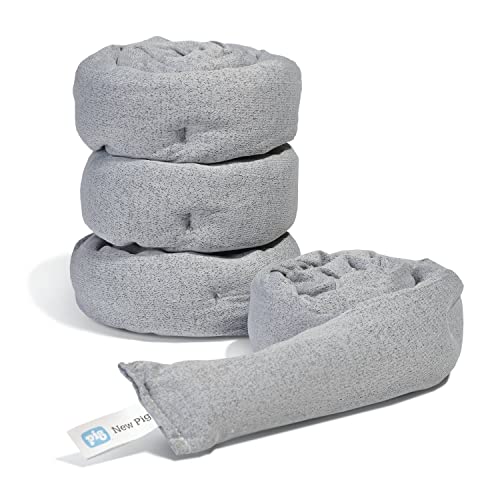 PIG Dryer-Safe Reusable Water Absorbent Sock | 4 Pack | 3" W x 38" L | Absorbs Up to 34 oz per Sock | Gray | PM50673 - color: Gray, style: 4-Pack