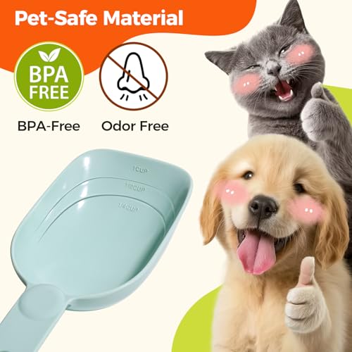 Dog Food Scoop 1 Cup, One Cup Measuring Cup, Food-Grade Melamine Pet Food Scoop, Durable 1 Cup Scoop with Precise Markings, BPA-Free & Dishwasher Safe (Green, 8oz) - color: Green