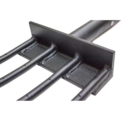Bully Tools Spading Fork with D-Grip, Heavy Duty Garden Fork for Digging, Aerating and Harvesting Root Crops, 44" Fiberglass Handle, Ideal for Garden Beds and Pavers Base Prep, 100% Made in USA