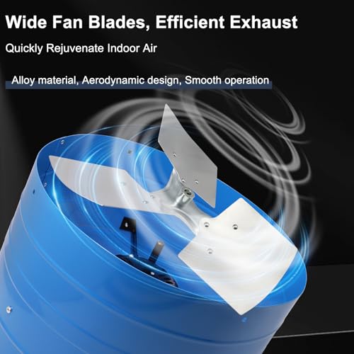 Criditpid 16 Inch Gable Mount Vent Attic Fan, Exhaust Ventilation Fan with Adjustable Thermostat for Gable, Home, Shed, Garage, Portable Building, 4A, 1050RPM, 1945CFM, Blue. - color: 1945CFM