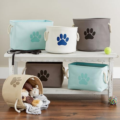 Bone Dry Pet Storage Collection Collapsible Bin, Small Rectangle, Aqua - color: Aqua, size: Small Rectangle
