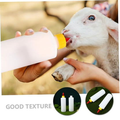 UKCOCO 2Sets Goat Milk Feeding Bottles for Calves and Lambs Capacity Multi Use Farmhouse Milk Bottles Durable Design Easy to Clean for Livestock Feeding