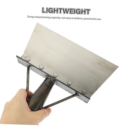 Mipcase Metal Cleaning Shovel for Poultry and Pig Farms Convenient Excrement Scooper Long Handle Heavy Duty Dung Shovel for Farm Cleaning