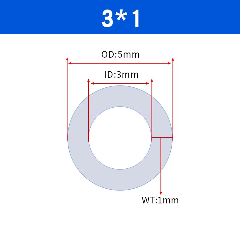 Peristaltic Pump Silicone Tubing 1/8" ID*3/16"OD*3m, food grade High-temperature resistant & wear-resistant transparent silicone hose for peristaltic pumps, made with platinum curing process - size: 1/8"IDx3/16"OD, style: 3meter