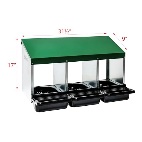 Trademark Innovations Chicken Nesting Boxes for Laying Eggs, Hen Nest Box, Roll Away Nest Box, Homestead Supplies