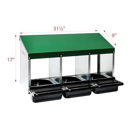 Trademark Innovations Chicken Nesting Boxes for Laying Eggs, Hen Nest Box, Roll Away Nest Box, Homestead Supplies