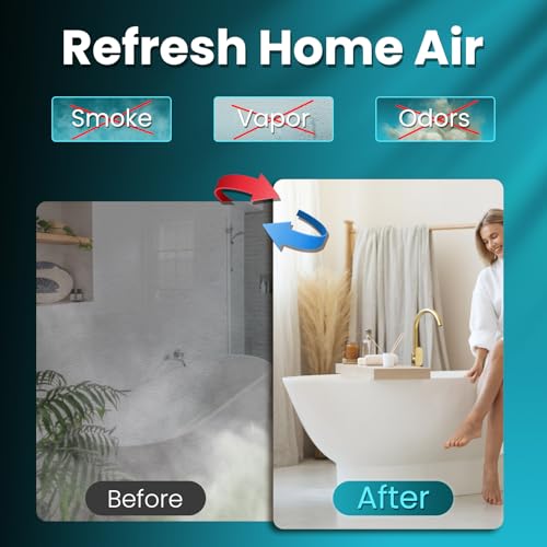 HG Power 8 Inch Bathroom Exhaust Fan 2-Way Reversible Window Fan with Remote Control, 3-Speed 2300RPM Low Noise, for Baño Kitchen Ceiling Wall Mount Home Ventilation - color: 8" - Two Way