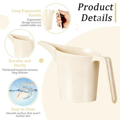 Relaxweex 2 Pcs Bird Seed Scoop, Pet Food Bird Seed Scoop Large Capacity Suitable Narrow Spout Suitable for Tube Feeders for Filling Avian Birds Feeders Small Animal Food (Beige) - color: beige