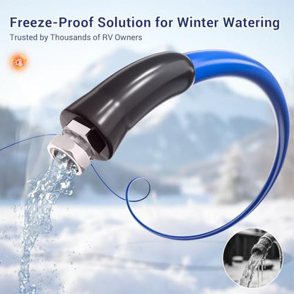 Heated Water Hose for RV 35ft, Heated Drinking Water Hose, Features Ground-Fault Circuit Interrupter, Water Line Freeze Protection Down to -40°F/-40°C, Heated Garden Hoses with Adapter, Lead BPA Free - color: Standard Model, size: 35ft
