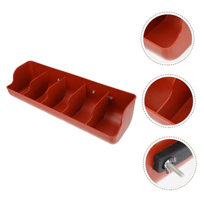 Kisangel Compartment Plastic Pig Feeding Trough Hanging Wall Feeder Pet Farm Supply