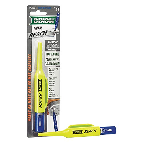 Dixon Industrial REACH- Deep Hole Permanent Marker, Blue, 1-Count (14203) - color: Blue