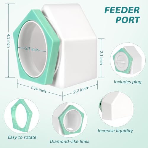 Tgeyd 4.2-Gallon Gravity Chicken Feeder & Waterer Set – No-Waste Poultry Feeder with Automatic Water Dispenser, Rainproof Lid, Raised Stand Legs & Anti-Roost Cone