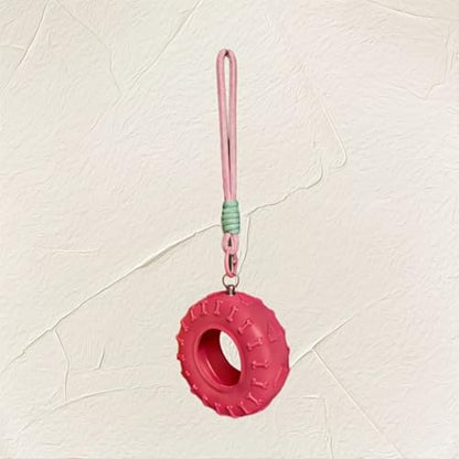 Silicones Tire Swing Toy with Adjustable Chain Fun Silicones Tire Hammock Toy for Small Pet Cage Entertainment - color: Green