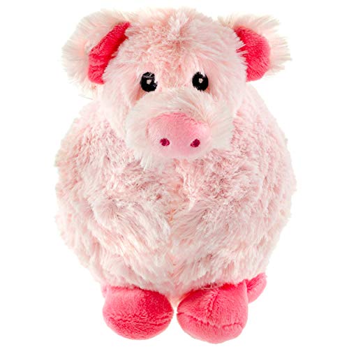 Giftable World 7.5 Inch Plush Pet Toy Piggy with 5 Inch Squeaky Bouncy Ball and Crinkle Ears - color: Pebbles Piglet
