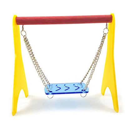 Acrylic Swing Toy for Chickens and Bird Hanging Chain Perch Stand Great for Parrots Hens and Small Animal Fun Enrichment Chewing Standing Hanging Bird for Cage Chicken for Hens and Toys with Stand Toy