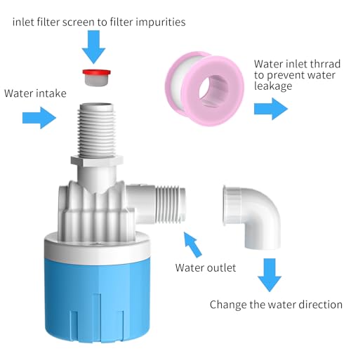 "3/4" Automatic Water Level Control Valve | Water Float Valve for Water Tanks | Water trough float valve | Automatic Filling | Automatic Shut Off | Perfect Upgrade for Water Tanks" (2-Pack) - style: 3/4 inch Inlet water