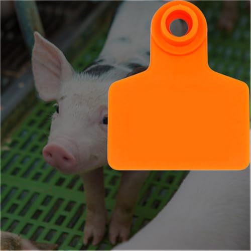 Cattle Ear Tags Blank, 7/10" 8/5" 12/5" Width Livestock ID Ear Tags, 100 Pcs Plastic Animal Tagging for Herd Tracking & Monitoring, Flexible(L W 2in x 8/5in) - size: L W 2in x 8/5in