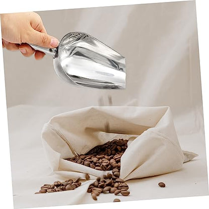 Stainless Steel Feed Scoop for Livestock Metal Grain Distribution Scoop Sturdy 10oz Fodder Scooper for PET Food and Ice Cubes Easy to Clean