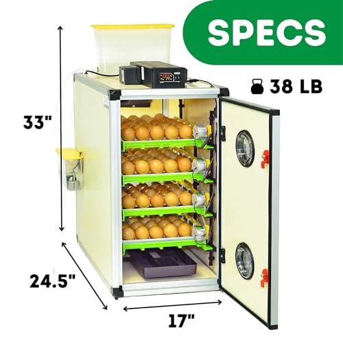 240-Egg Incubator Kit (120 Setter + 120 Hatcher) with Automatic Turner & Digital Control – Quail, Chicken, Duck, Goose & More – By Hatching Time - size: 240 Eggs (120 Setter + 120 Hatcher)
