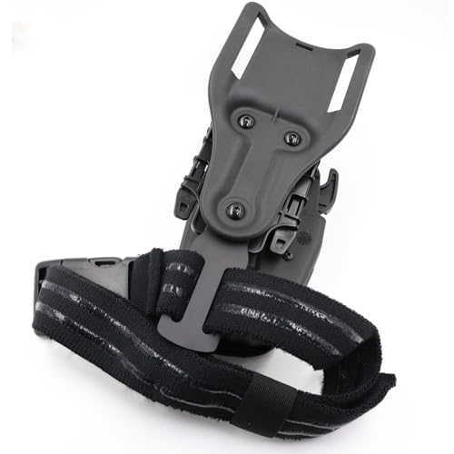 Tactical Leg Strap Drop Swivel Attachment for Holsters, Thigh Strap Belt for Leg Holster, with Quick-Release Buckle. - color: Drop Swivel Adapter-Black