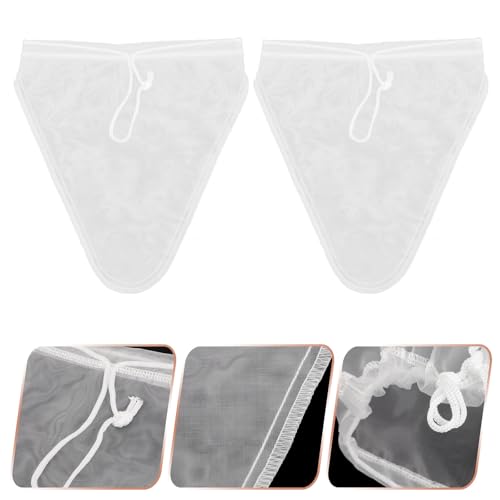 Reusable Nut Milk Bag Strainer 2pcs 12x12 Inch Nylon Fine Mesh Filter for Almond Milk Juice Food Grade Filter Bags for Home Kitchen Use