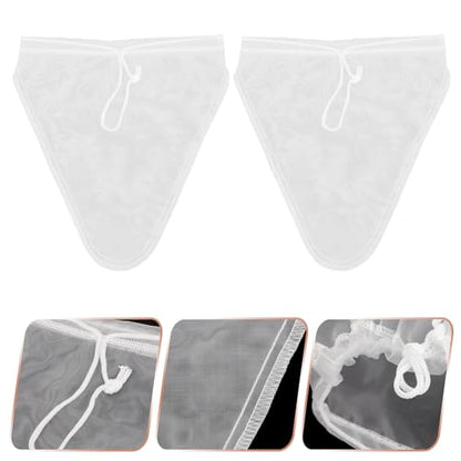Reusable Nut Milk Bag Strainer 2pcs 12x12 Inch Nylon Fine Mesh Filter for Almond Milk Juice Food Grade Filter Bags for Home Kitchen Use