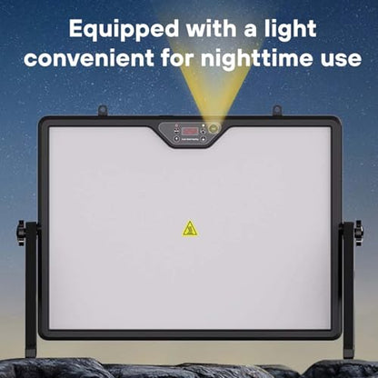 GROZY Double-Sided Chick Brooder Heat Plate 86-167°F Adjustable Temperature Angle Heater with Remote LED Night Light & Temp Display, Energy Saving Chicken Coop Heater for Chicks Ducks Cats Dogs