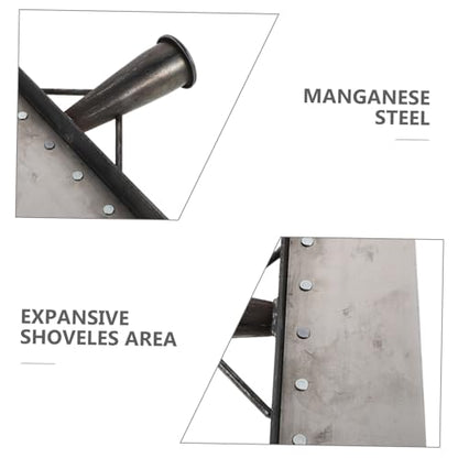 Toyvian Heavy Duty Manganese Steel Cleaning Scraper Shovel for Livestock Farm, 38cm Flat Dung Scraper Tool for Pig and Chicken Coop Manure Removal