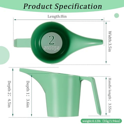 Relaxweex 2 Pcs Bird Seed Scoop, Pet Food Bird Seed Scoop Large Capacity Suitable Narrow Spout Suitable for Tube Feeders for Filling Avian Birds Feeders Small Animal Food(Green) - color: Green