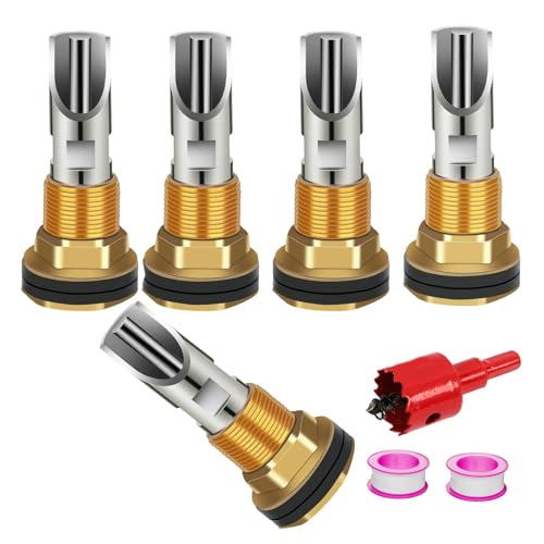 Stainless Steel Automatic Pig Nipple Drinkers for Barrel Kit Water Tank Connector Set for Hogs Goats Swine and Piglets Brass 5pcs - color: Brass, size: 5pcs
