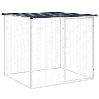 Galvanized Steel Chicken Cage with Roof Anthracite 79.9"x38.6"x35.4" Large Chicken Coop Outdoor & Indoor Durable Mesh Design for Hens Rabbits Ducks Small Animals - color: Anthracite