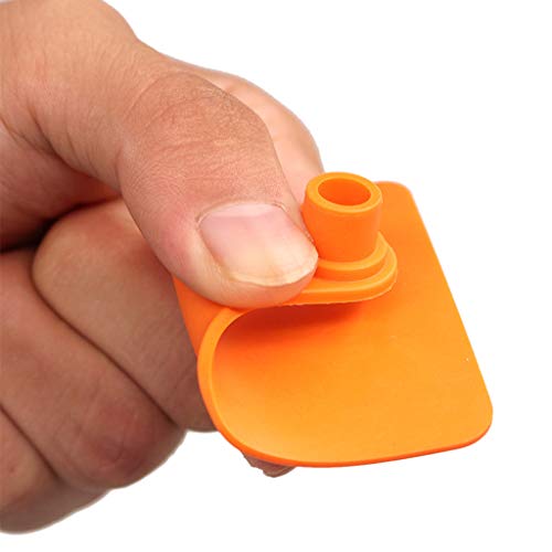 100PCS Soft TPU Ear Livestock Identification Ear Tag Applicator for Goats Sheep Cattle Cows Pigs Cow Ear with Number Cow Ear Numbered Cow Ear Necklace Cattle Ear, Yellow