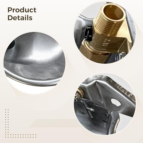 Stainless Steel Automatic Drinking Bowl for Livestock, Water Fountain Dispenser for Cows, Pigs, Horses, Sheep, with Brass Valve and Easy Installation
