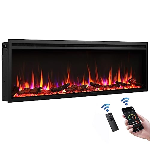 LegendFlame Austin in Wall Recessed & Wall Mounted Electric Fireplace (60") - size: 60"