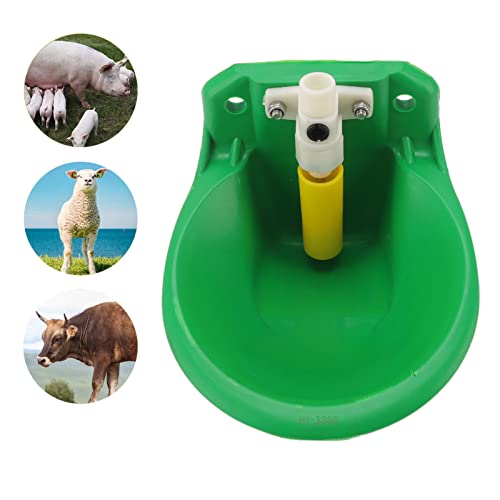 Automatic Sheep Waterer, Adjustable Water Volume 1L Water Storage Capacity Plastic Livestock Water Bowl Water Drinking Trough for Pig Cow Sheep