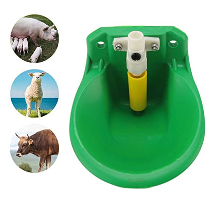 Automatic Sheep Waterer, Adjustable Water Volume 1L Water Storage Capacity Plastic Livestock Water Bowl Water Drinking Trough for Pig Cow Sheep