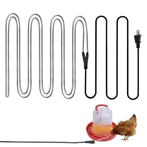 Chicken Water Heater Cord – Low-Watt Heated Chicken Waterer Cable for Winter, Safe Poultry Water Heating for Chickens, Ducks & Small Animals (1 Pack, Waterer Not Included)