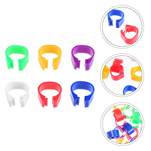 ORFOFE 100pcs Bird Leg Bands Chicken Duck Bands Poultry Foot Ring Clip Ring and Comfortable for Birds Identification