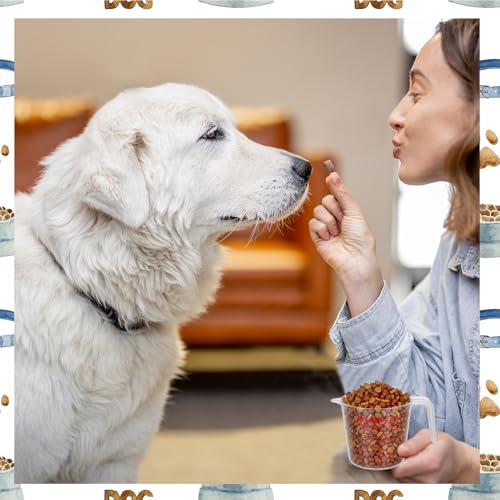 2 Pcs 1 Cup Dog Food Scoop Plastic Measuring Cups with Handle,Pet Food Measuring Scoops with Precise Markings for Dog, Cat or Bird Food (1 CUP) - size: 1 CUP