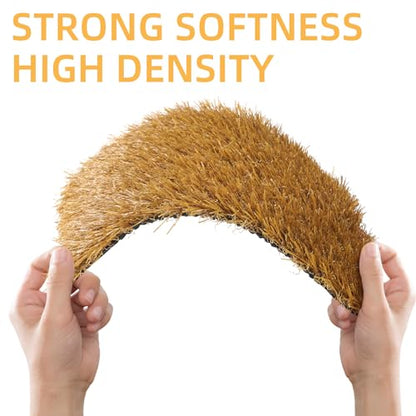 20Pcs Chickens Nesting Pads Set, Washable Artificial Grass Nesting Pads, Reusable Laying Eggs Bedding for Chickens Coop, 12 x 12 x 1.2 Inches, Brown - color: Brown