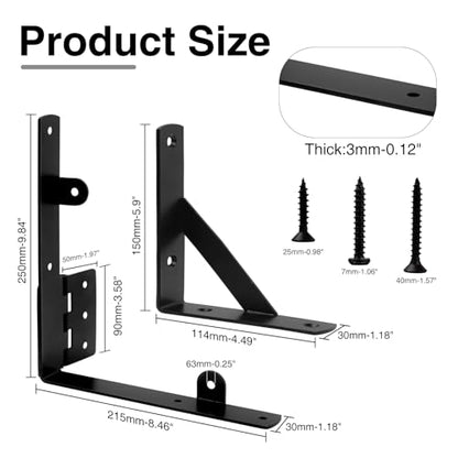 Anti Sag Gate Frame Kit Heavy Duty Gate Corner Brace Bracket with a Self-Locking Gate Latch Gate Kits for Wooden Fence Garden Wooden Driveway Gates Shed Doors Corral Gates 2 Sets - size: 2 sets