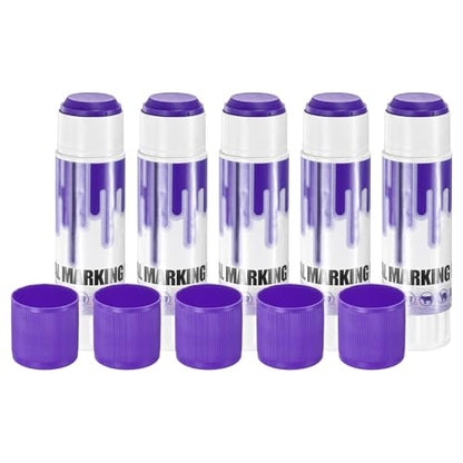 M METERXITY 5-Pack Livestock Marker, 11.6 Cm/4.6 Inches Medium Animal Crayons for Pig/Cattle/Cow/Sheep Supplies, Farming Livestock Marking Crayons [Purple] - color: Purple