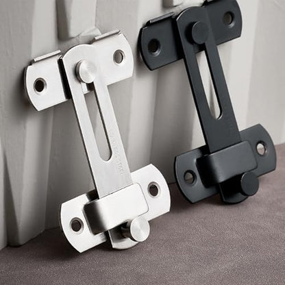 2 Set 4" Gate Latches Safety Door Lock for Barn Door, Stainless Steel Farm Flip Gate Latch,Black - size: Black - 4"