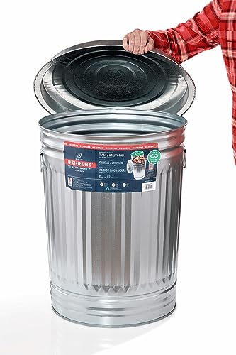 Behrens Galvanized Steel Trash Can, 31-Gallon