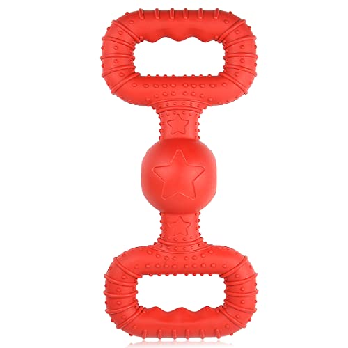 Natural Rubber Dog Toys for Medium Aggressive Chewers - Lifetime Replacement - Tough Tug War Dog Toy for Medium Dogs Tooth Clean, Red - color: Tug Toy - Red, size: Medium Breed (30 - 70 lb)