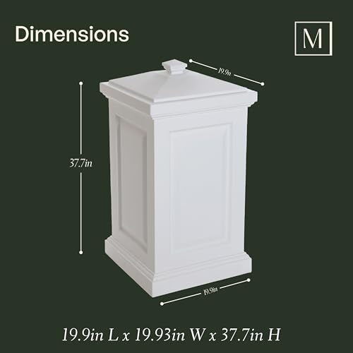Mayne Berkshire Multi-Purpose Storage Bin - 20in x 20in x 38in - 45 Gallons of Storage Capacity - Polyethylene (4835-B)