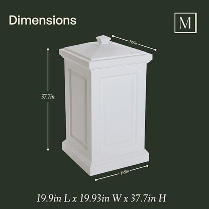 Mayne Berkshire Multi-Purpose Storage Bin - 20in x 20in x 38in - 45 Gallons of Storage Capacity - Polyethylene (4835-B)